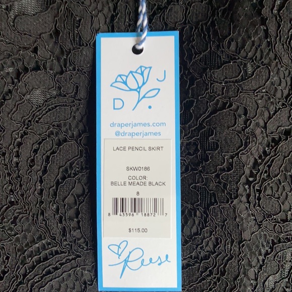 Draper James Black Lace Pencil Skirt - Picture 4 of 7